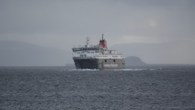 MV Caledonian Isles entering Gott Bay